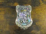 Benesrfit Hand Held Purse Compact Pocket Travel 3D Jeweled Mirror Art Deco Style