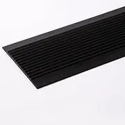 Stairs Edge Protection Stair Nosing Edge Trim Nose Profile Stair Tread Flat Anti-Slip Strip for Soft PVC rgarten Stairs, Suitable for Steps, Marble Floors, Self-Adhesive Lamination Strips-Black