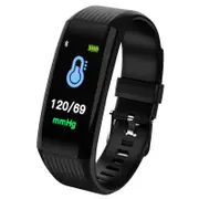 B06 0.96" IPS Color Touch Screen Smart Bracelet IP67 Waterproof Pedometer Heart Rate Blood Pressure Sleep Monitor Fitness Smart Watch BLACK COLOR