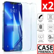 2X Tempered Glass Screen Protector For iPhone 16 15 14 13 12 11 Pro Max 7 PLUS X