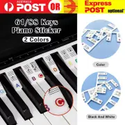 61/88 Keys Removable Note Labels Silicone Piano Key Stickers For Beginners Kids