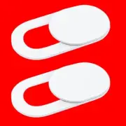 2PCS White WebCam Cover Slide Camera Privacy Security Protect Sticker For Laptop