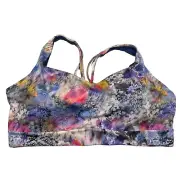 NWT ATHLETA Solace Printed Bra D-DD+ Sz 3X Blue White Multicolor