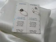 Unwritten Sterling Silver Size 7 Elephant and 4 Leaf Clover Ring Set Y598