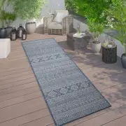 Rugshop Outdoor Rugs Runners Distressed Geometric Bohemian Washable Runner Rugs