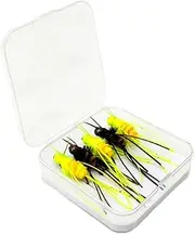 5X Fly Fishing Lures Realistic with Box Lightweight Fly Baits with Hook for River Gifts Outdoor Beginners Fishing Activities