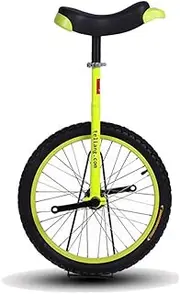 14"/16"/18"/20" Kid's/Adult's Trainer Unicycle, Height Adjustable Skidproof Butyl Mountain Tire Balance Cycling Exercise Bike Bicycle (Color : Yellow, Size : 16 Inch Wheel) Durable TDF