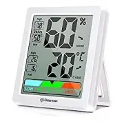 Digital Hygrometer Indoor Thermometer, Temperature and Humidity Monitor with ...