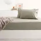 Bamboo Cotton Fitted Sheet & pillowcase Set Jade