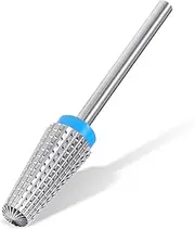 5 in 1 Nail Drill Bit, Safety Tungsten Steel Carbide Nails Dril Bits, 5 in 1 Resuable Nails Drills Bits for Manicure Pedicure Polishing, Two Way Rotary Manicure Drills Bit Tool