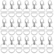 100PCS Premium Swivel Snap Hooks and D Rings, Swivel Snap Hooks for Keychain ...