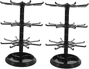 ifundom 2pcs Jewelry Stand Rotating Keychain Holder Rotatable Rack for Organizing Necklaces Earrings Bracelets Compact Display Storage for Accessories