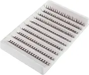 EXQUIMEUBLE Curly Lash Clusters Natural Fluffy Individual Eyelash Extensions Lightweight Lashes for Women Realistic Reusable Design for Everyday Wear Subtle Volume Enhancement