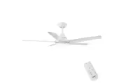 YUHAO 48 in. Indoor White Ceiling Fan with LED Light Kit and Remote Control