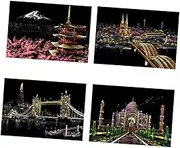 UPKOCH Handmade Scratching Drawing for Adults Decompression Tool DIY Craft Present Attractive Patterns for Relaxation Decoration Singapore