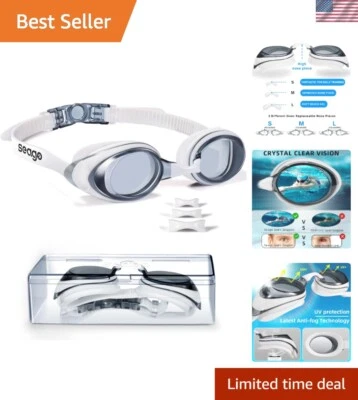 Superior Clarity Swim Goggles with Soft Silicone Fit - UV Protection & Anti-Fog