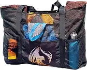 [Generic] XL Mesh Beach Bags and Totes, Extra Large Beach Bag with Outer Pockets, Oversized Big Beach Duffle Bag for Towels Beach Toys, Ideal for Your Family Pool Trip