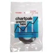 Chartpak Graphic Tape - 0.25" Width x 324" Length - 1 Roll - Black bg2501