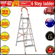 6 STEP LADDER MULTI PURPOSE FOR HOUSEHOLD OFFICE FOLDABLE NON SLIP New Design