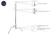 "C" Light Stand With Triple Raise