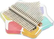 ULDIGI 1 Set Tone Transparent Thumb Piano Kalimba Kit with Workmanship Durable Acrylic Design and Easy Carrying Case for Beautiful Melodies