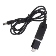 USB to DC 9V12V Power Cable for Router Speaker Type-C to DC5.5x2.1mm Converter
