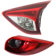 Tail Light Set For 2016 Mazda CX-5 Right Inner and Outer Red Lens Halogen/LED (for: Mazda)