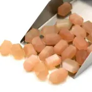 AAA+ Natural Peach Moonstone Double Terminated Carved Point Loose Gemstone