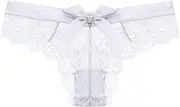 [Generic] Lane 14 16 New Women 1 Piece Panties Pink Floral Lace Bow Back Panty Transparent Hollow Out Underwear Comfort Seamless Low Waist Briefs Lingerie Lenceria Thong M L Seamless Underwear Women Bikini Pack