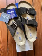 Birkenstock Arizona Men's Size 10 US 43 EU Mocha Suede Sandals Soft Footbed
