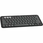 Logitech Pebble Keys 2 K380s Keyboard - Wireless Connectivity - USB Interface - English - Tonal Graphite - Bluetooth - 10 m - Desktop, Search, Back,