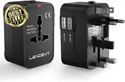 Universal Travel Adapter, All-in-One Power Charger for US, UK, EU, AU, Japan