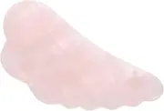 HAMPPLIES Portable Pink Crystal Scraping Plate for Wing Shape Guasha Tool for Beauty Care Promotes and Reduces Puffiness for Daily Use