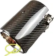 Muffler tip, 1 Piece Silver M2 M3 M4 M5 M6 PerCompatible Formance Carbon Exhaust Tips Compatible Compatible Compatible For Bmw F87 F80 F82 F83 F90 Muffle Nozzles Tails(IN 63 OUT 80 mm)
