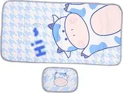 LABRIMP Toddler Bed Mattress 1 Set 2pcs Mat Two Piece Set Printing Toddler Protector Emulsion Kids Sleeping Mat