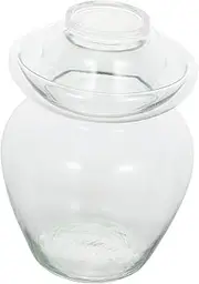[Zerodeko] 1Pc Large Capacity Glass Pickle Jar for Kitchen Storage Sealed Container for Fermenting Vegetables and Spicy Peppers Easy to Clean Transparent Design