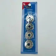 Vintage Four Prym Dritz Metal Bobbins Class 15 - 10 Hole Sewing Machine New