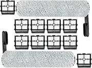 [Szwaldaper] for Tineco Floor ONE S5/Floor One S5 Pro 2/ S5, Extreme Smart Vacuum Cleaner Replacement Brush Rollers and HEPA Filters Vacuum Cleaner Filter(12PCS)