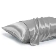 LINENOVA Double-sided 100% Mulberry Silk Pillowcases Luxury 22 Momme - Silver