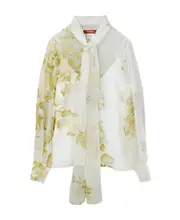 Two-piece set of printed blouse IT44,IT42 White
