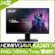 【hd數位3c】ACER KA240Y H(1A1H/1ms/VA/100Hz/含喇叭/FreeSync)抗閃系列.護眼【下標前請先詢問 有無庫存】