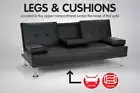 Sarantino Rochester Faux Leather Sofa Bed Lounge Couch Futon Furniture Suite -