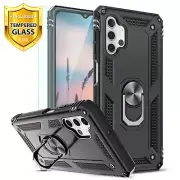 Case for Samsung Galaxy A32 5G with tempered glass Magnetic car mount Purple