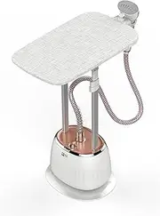 Zekroh Standing Garment Steamer, 1800W Portable Steam Iron Wrinkle Remover with 1.6L Water Tank Adjustable Angle and Height for Horizontal with Foldable Ironing Board, Ironing Gloves (White-2)