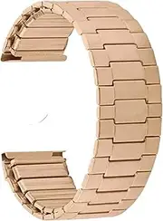 [YJYSUPUGH] 22mm Elastic Stainless Steel Watch Band Metal Band for Traditional Watches Quick Release Strap Universal Men's Wristband