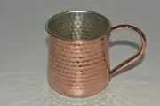 NEW Williams Sonoma Mug Hammered Copper Metal Mugs Moscow Mule Monogram G