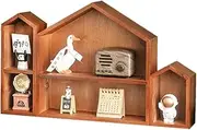 3Pcs House Shaped Wall Shelf,Cubby Box,Display Shelf,Jewelry Organizer,Clutter Shelf,Miniature Display Rack,for Bedroom,Study,Dining Room, Kitchen