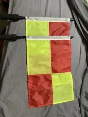 Champion Sports Soccer Referee Lineman Checker Flags With Case Set Of 2