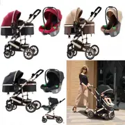 Baby Buggy Pram Car Seat Included 3 in 1 Travel System Pushchair Reversible