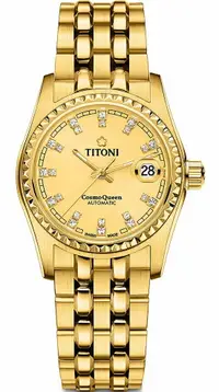 在飛比找樂天市場購物網優惠-TITONI 梅花錶 宇宙系列 經典 機械女腕表(729G-